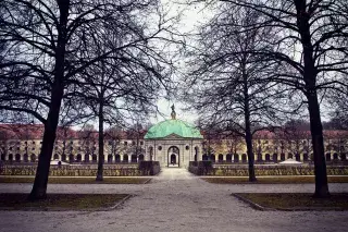 Hofgarten im Winter ohne Schnee