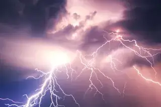 Unwetter mit Blitzen