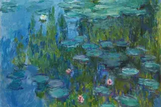 Claude Monets „Seerosen“ (um 1915) in der Ausstellung des Museum Brandhorst Claude Monets „Seerosen“ (um 1915) in der Ausstellung des Museum Brandhorst