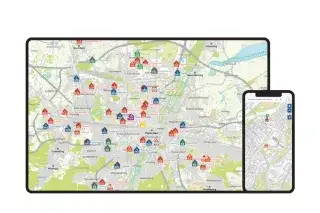 Digitale Karte zu den Bildungsbauprojekten in München