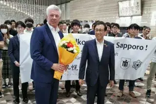 Oberbürgermeister Dieter Reiter mit Sapporos Bügermeister Akimoto
