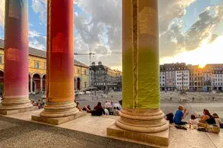 Abendstimmung an der Bayerischen Staatsoper.