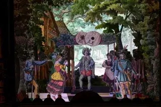 Papiertheater-Szene: der Freischütz Papiertheater-Szene: der Freischütz
