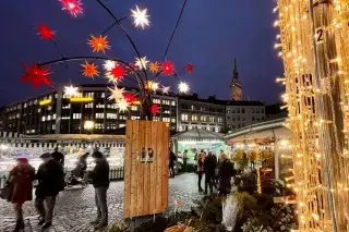 Sternenwerfer am Viktualienmarkt