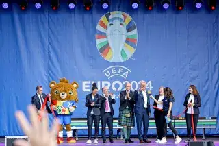 Eröffnung der Fan Zone im Olympiapark