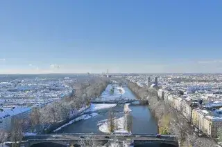 Isar-Webcam mit Schnee