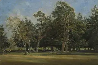 Johann Georg von Dillis, Der Hirschgarten bei München, um 1830