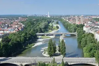 Isar-Webcam Sommermorgen
