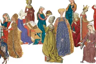 Mittelalterliche Frauenfiguren zur Ausstellung im Alten Hof