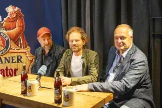 Zinner, Schafroth, Lienenlueke Zinner, Schafroth, Lienenlueke bei der Nockherberg-Pressekonferenz