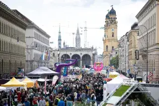 Zamanand-Festival - Blick auf den Odeonsplatz