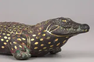 Krokodilstatuette der Ausstellung Corinthium Aes Krokodilstatuette der Ausstellung Corinthium Aes