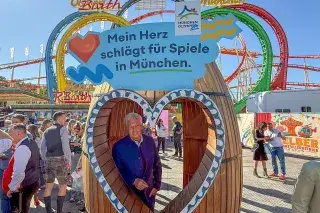 OB Reiter im Herzlfass für Olympia