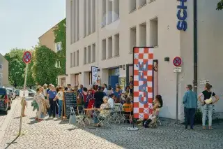 Schauburg-Labor: Fassade bei der Eröffnung