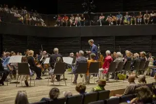 Mit dem Orchester auf der Bühne sitzen: MKO Inside