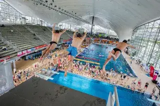 Wassersportfestival in der Olympia-Schwimmhalle