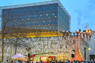 Chanukka-Zeremonie am St. Jakobs-Platz