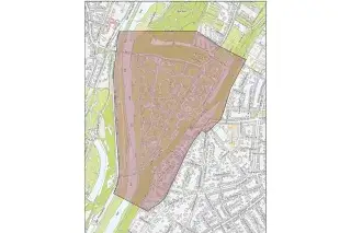 Karte der Abbrennverbotszone von Feuerwerk rund um den Tierpark Hellabrunn