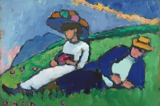 Gabriele Münter, Jawlensky und Werefkin, 1908/09, Städtische Galerie im Lenbachhaus und Kunstbau München, Gabriele Münter Stiftung 1957, © VG Bild-Kunst, Bonn 2026