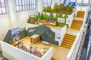 Mountainbiking-Ausstellungsbereich im Verkehrszentrum