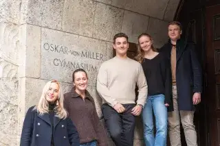 Das Oskar-von-Miller-Gymnasium in Schwabing