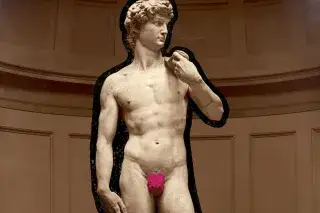 Statue in der Ausstellung "unbekleidet | ausgezogen"