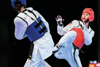 Taekwondo-Europameisterschaft - Kampfszene