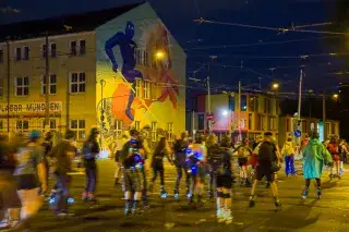 Blade Night in München am Leonrodplatz