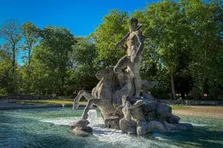 Neptun-Brunnen im Alten Botanischen Garten