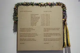 Gedenktafel im Rathaus