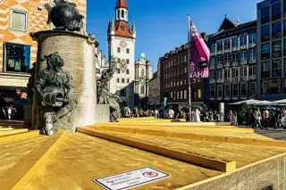 Fischbrunnen am Marienplatz