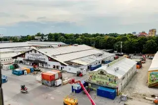 Oktoberfest Baustelle Schottenhamel Zelt