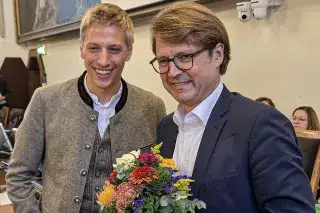 OB Dominik Krause und Sportreferent Florian Krause