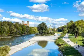 Isar an der Wittelsbacherbrücke