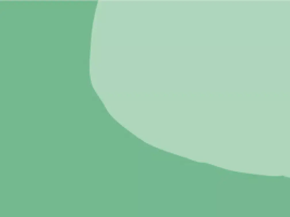 Ein grünes Banner mit einer Sprechblase
