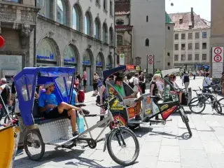 Rikschas am Marienplatz