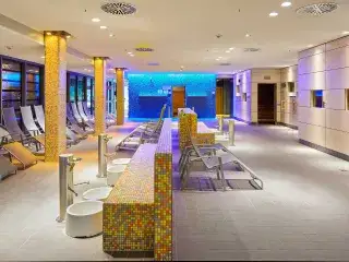 Der Saunabereich in der Olympia-Schwimmhalle