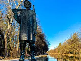 Denkmal Isarflößer am Isarkanal 