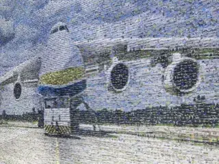 Antonov-Flugzeug, zusammengesetzt aus Einzelbildern
