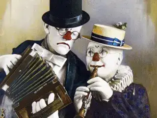 Karl Valentin und Liesl Karlstadt als Musikclowns