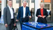 Mobilitätsreferent Dunkel, OB Reiter und die 2. Bürgermeisterin Habenschaden (v.l.) bei der Eröffnung des Mobilitätskongresses.