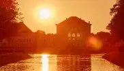 Der Sonnenuntergang im Schloss Nymphenburg