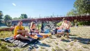 Grillen an der Isar