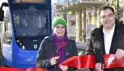 Eröffnung der Tramhaltestelle Romanplatz