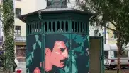 Graffiti Freddy Mercury am Holzplatz