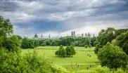 Blick auf das Stadtzentrum vom Englischen Garten aus