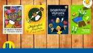 Vier Motive mit Oktoberfest-Plakaten aus vergangenen Jahren