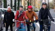 Peter Schösser, stv. Hauptabteilungsleiter Tiefbau im Baureferat, Katrin Habenschaden, 2. Bürgermeisterin der Landeshauptstadt München, Markus S. Lutz, Vorsitzender Bezirksausschuss Sendling, Georg Dunkel, Mobilitätsreferent der Landeshauptstadt München (v.l.n.r.)
