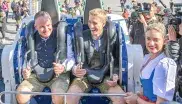 Wiesn-Chef Dr. Scharpf, OB Krause und Elisabeth Schäfer beim Shake & Roll
